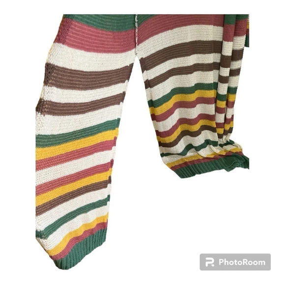 band of gypsies striped crocheted duster size small boho chic - Picture 10 of 11